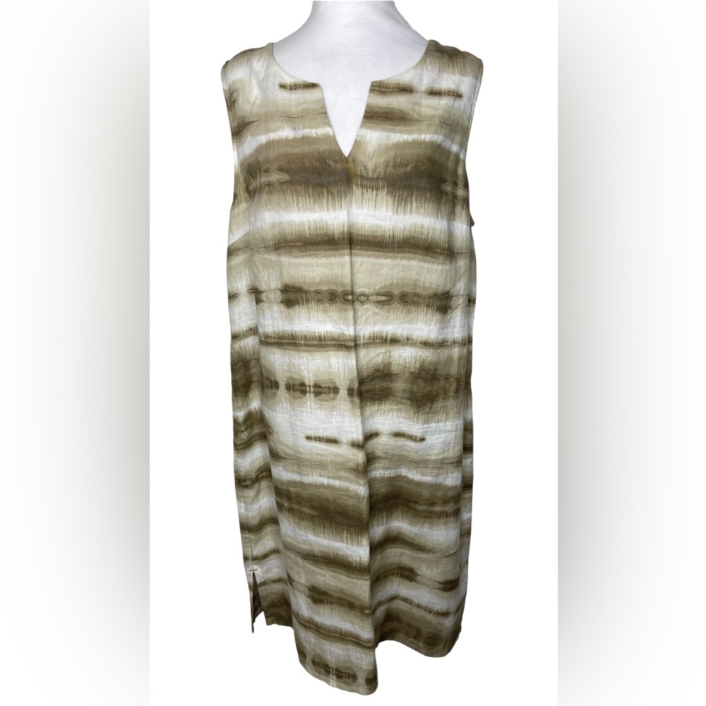 Tommy Bahama Linen Beach Sundress Coastal Resort Tie Dye Sleeveless Vacation Lg - Picture 2 of 12